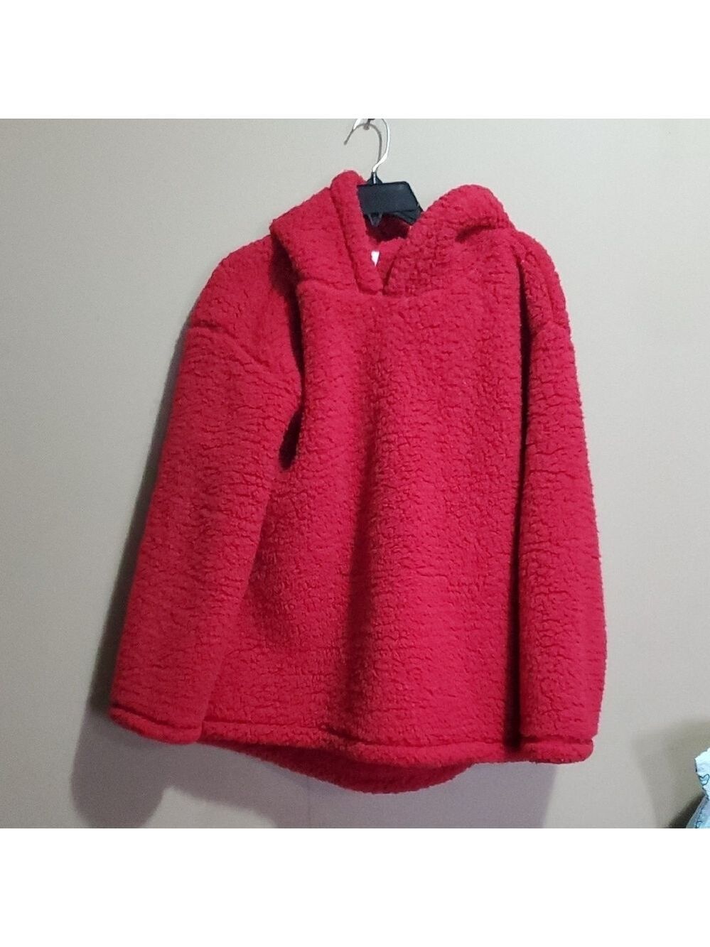 Joe Fresh Red Puffer Sweater with Hood Size Large